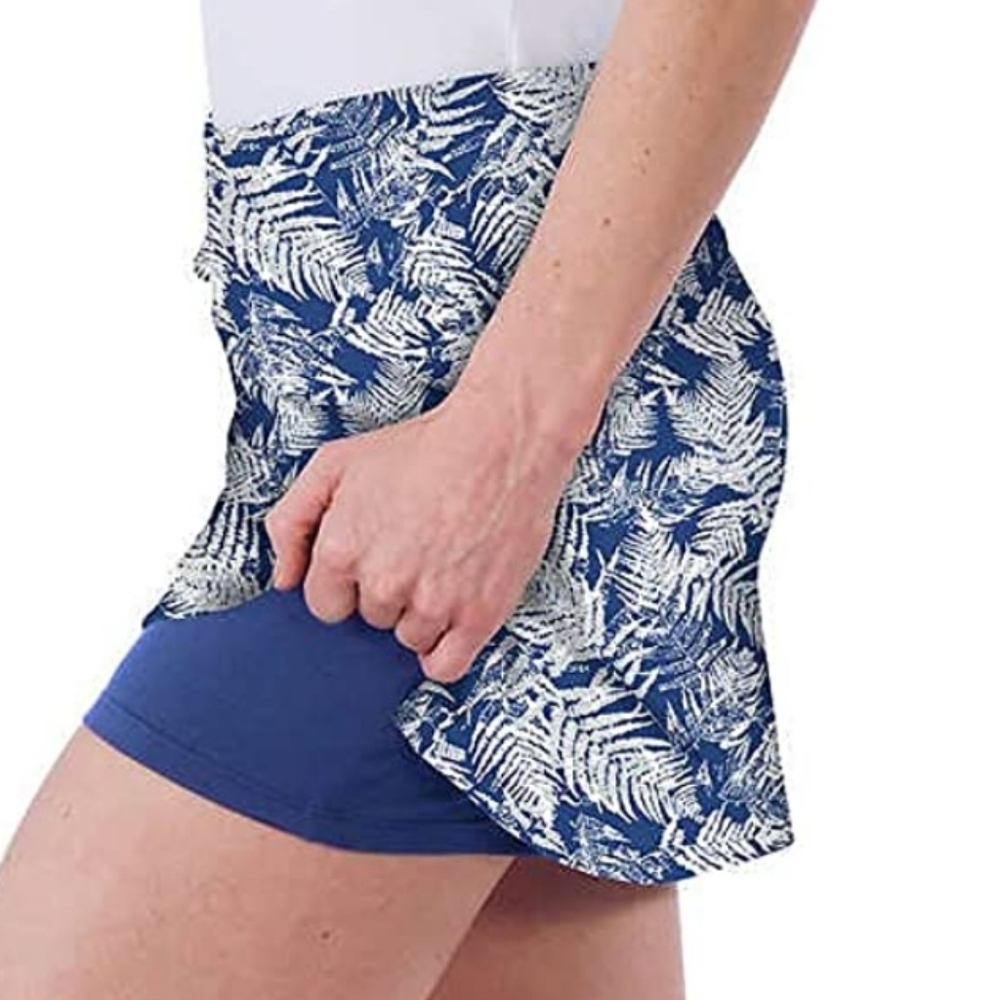 TRANQUILITY BY COLORADO CLOTHING Athletic Skirt/Skort Blue Fern - Small EUC